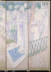 Pantalla con palomas (detalle de los paneles de la derecha) de Maurice Denis